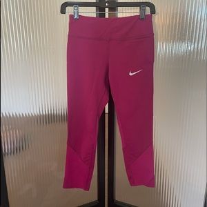 Nike Magenta Dry-fit Crop Pants